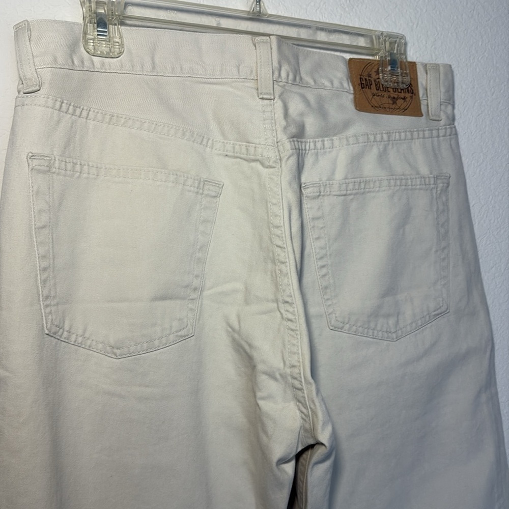 VINTAGE GAP Cream Boy Fit Pants Vintage size 10 long tall - Picture 4 of 5